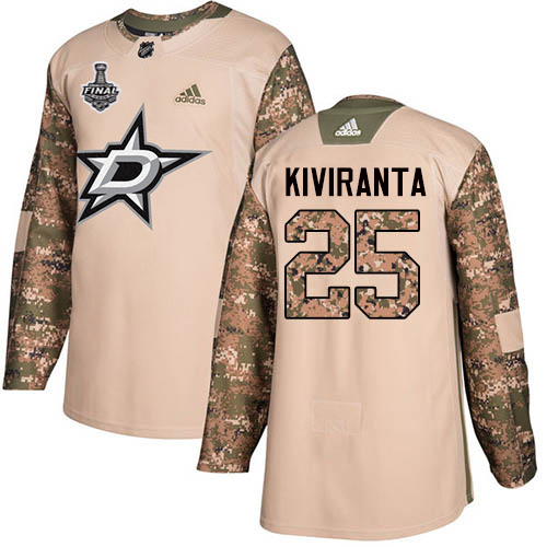 Adidas Men Dallas Stars #25 Joel Kiviranta Camo Authentic 2017 Veterans Day 2020 Stanley Cup Final Stitched NHL Jersey